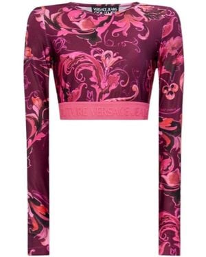 Versace Jeans Couture Couture Logo-Band Cropped Top - Red
