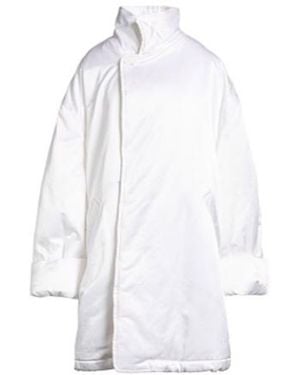 MM6 by Maison Margiela Solidcolor Satin Longsleeve Jacket - White