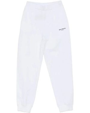 Balmain Logo Track Pants - White