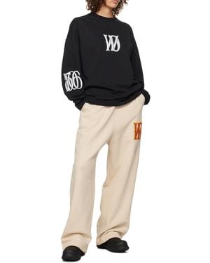 we11done Logo Print T-Shirt - Black