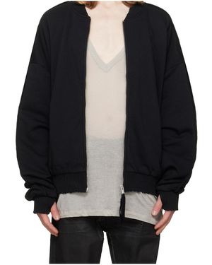 Thom Krom Zip-Up Paneled Jacket - Black