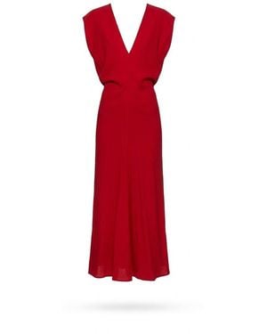 St. Agni Long Dress With A Train - Red