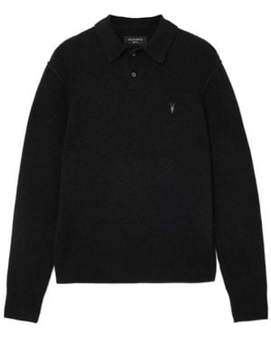 AllSaints Polo Knit Jumper - Black