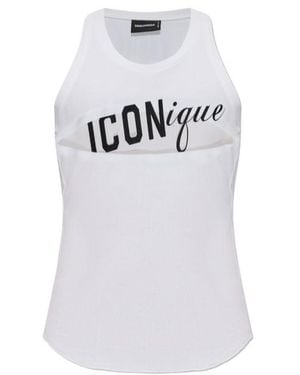 DSquared² Crewneck Sleeveless Vest - White