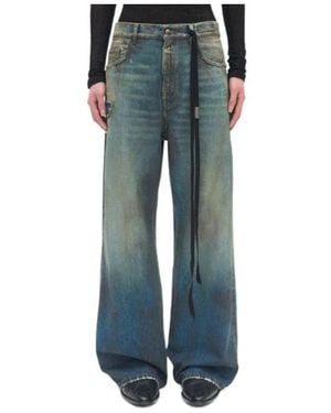 Ann Demeulemeester Distressed Loose-Fit Jeans - Blue
