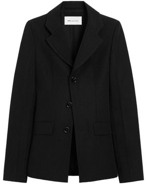 Ami Paris Single-Breasted Blazer - Black