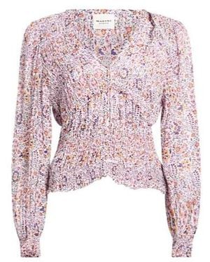 Isabel Marant Patterned Long Sleeve Top - Pink