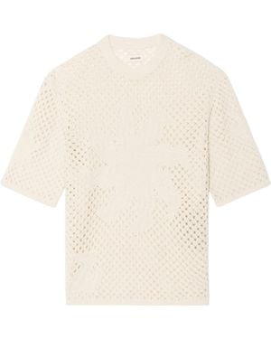 Zadig & Voltaire Malyna Openwork T-Shirt - White