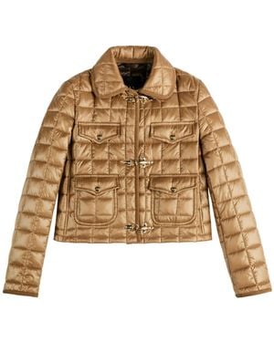 Fay 3 Ganci Quilted Jacket - Natural