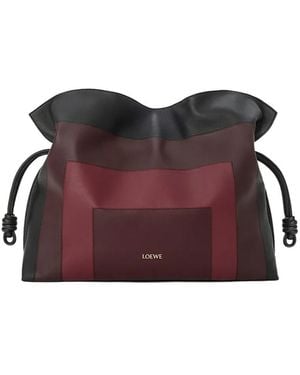 Loewe Xl Flamenco Clutch Bag - Red