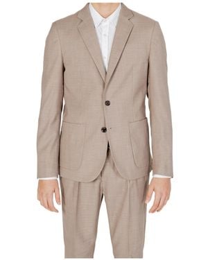 Antony Morato Single-Breasted Suit Jacket - Natural