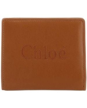 Chloé Chlo Sense Compact Bi-Fold Wallet - Brown