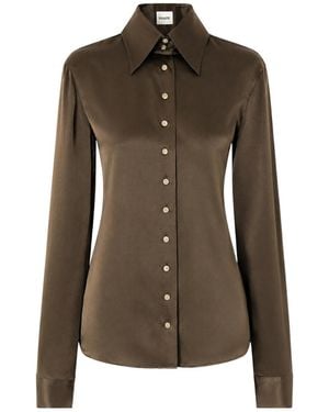 KHAITE Long-Sleeved Shirt - Green