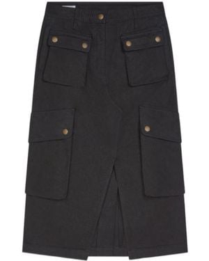 Dries Van Noten Overdyed Cargo Skirt - Black
