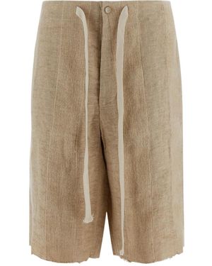 Uma Wang Drawstring Shorts - Natural