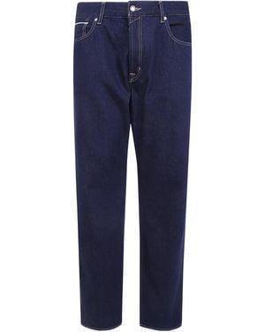 7 For All Mankind Straight Fit Faded Jeans - Blue