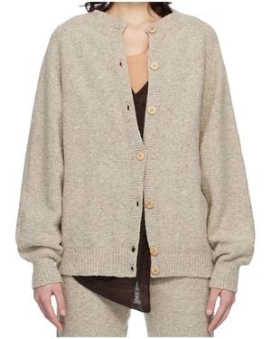 Baserange Long Sleeve Cardigan - Natural