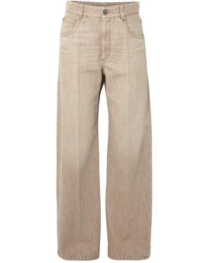 Brunello Cucinelli Belt Loop Jeans - Natural