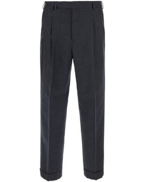 Pt Pantaloni Casual Trousers With Belt Loops - Blue