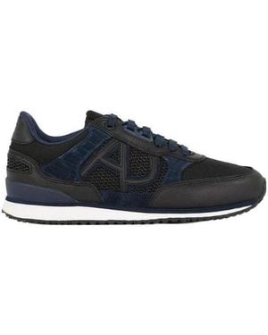 Armani Jeans Strap-Up Casual Sneakers - Blue