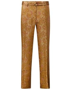 Dries Van Noten Casual Pants With Belt Loops - Natural