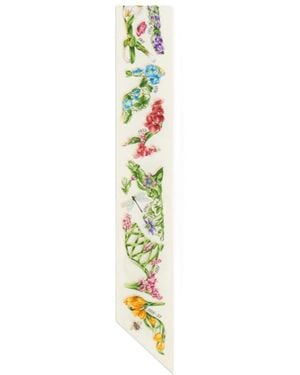 Ferragamo Printed Flower Headband - White