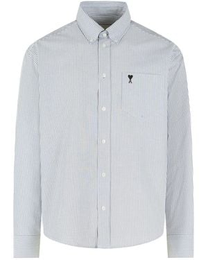 Ami Paris Ami Adc Boxy Striped Shirt - White