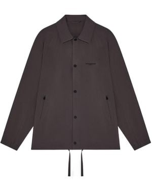 Emporio Armani Logo-Embroidered Raglan-Sleeve Jacket - Grey