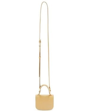 Jil Sander Logo Print Top Handle Shoulder Bag - White