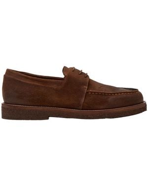 Marsèll Leather Lace-Up Boat Shoes - Brown