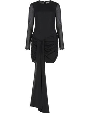 GIUSEPPE DI MORABITO Draped Long-Sleeve Dress - Black
