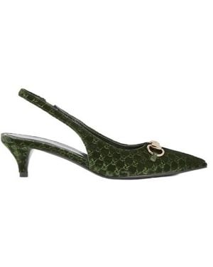 Gucci Slingback Pump With Horsebit - Green