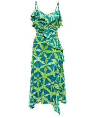 Ulla Johnson Zoya Printed Midi Dress - Green