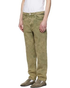 Ami Paris Cotton Tapered Fit Jeans - Green