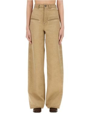 Uma Wang Belt-Loop Jeans - Natural