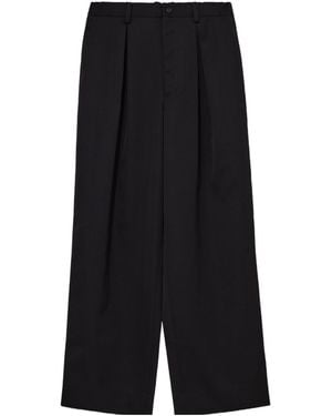 Ssstein Wool Casual Trousers - Black