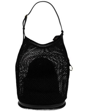Alaïa Alaïa Hip Large Bucket Bag - Black