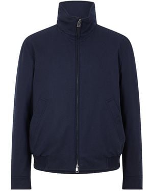 Brioni Stand Collar Zip Jacket - Blue