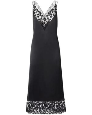 Fendi Silk And Lace Dress - Black