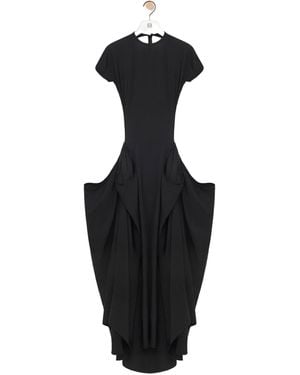 Loewe Open Back Midi Dress - Black