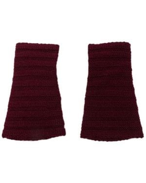 Lisa Yang Ribbed Gloves - Red