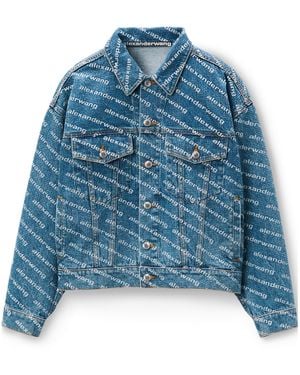 Alexander Wang Button-Up Denim Jacket - Blue