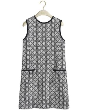 Dior Short Macrocannage Dress - Gray