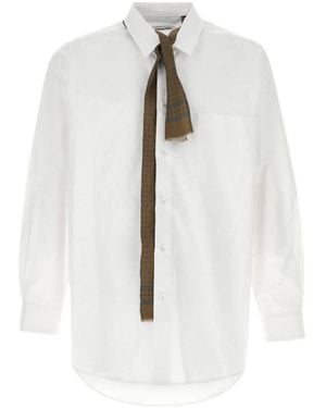 Magliano Tie Detailed Button-Up Shirt - White