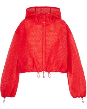 Cecilie Bahnsen Hooded Embroidered Tulle Jacket