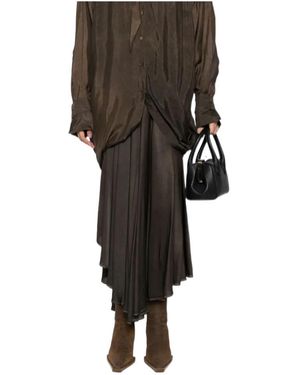 Uma Wang Asymmetrical Skirt - Black