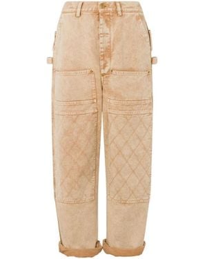 Moschino Garment-Dyed Drill Pants - Natural