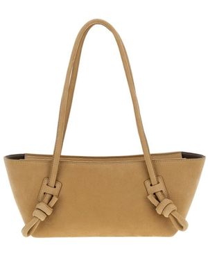 Hereu Fleca Knot-Handle Shoulder Bag - White