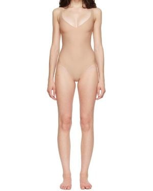 Skims Stretch Jersey Bodysuit - Natural