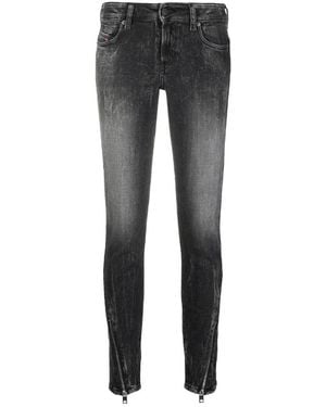DIESEL Slim Zip-Hem Jeans - Grey
